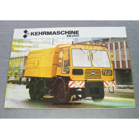 W50 Prospekt KM 2301 Kehrmaschine IFA DDR