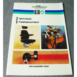 Prospekt IFA Motoren Fahrzeugteile W50 Robur DDR Oldtimer