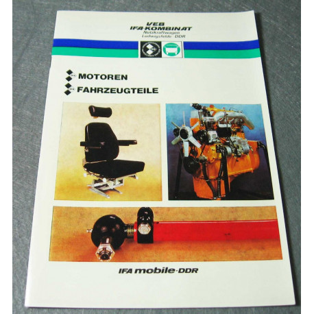 Prospekt IFA Motoren Fahrzeugteile W50 Robur DDR Oldtimer