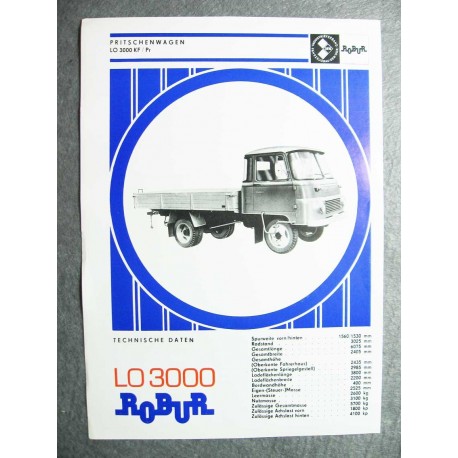 Original Prospekt Robur LO 3000 Pritschenwagen deutsch